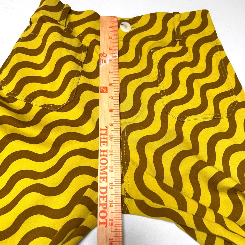 Anthropologie Maeve Colette Pants 29 Wave Print High Rise Wide Leg Crop - Picture 9 of 11